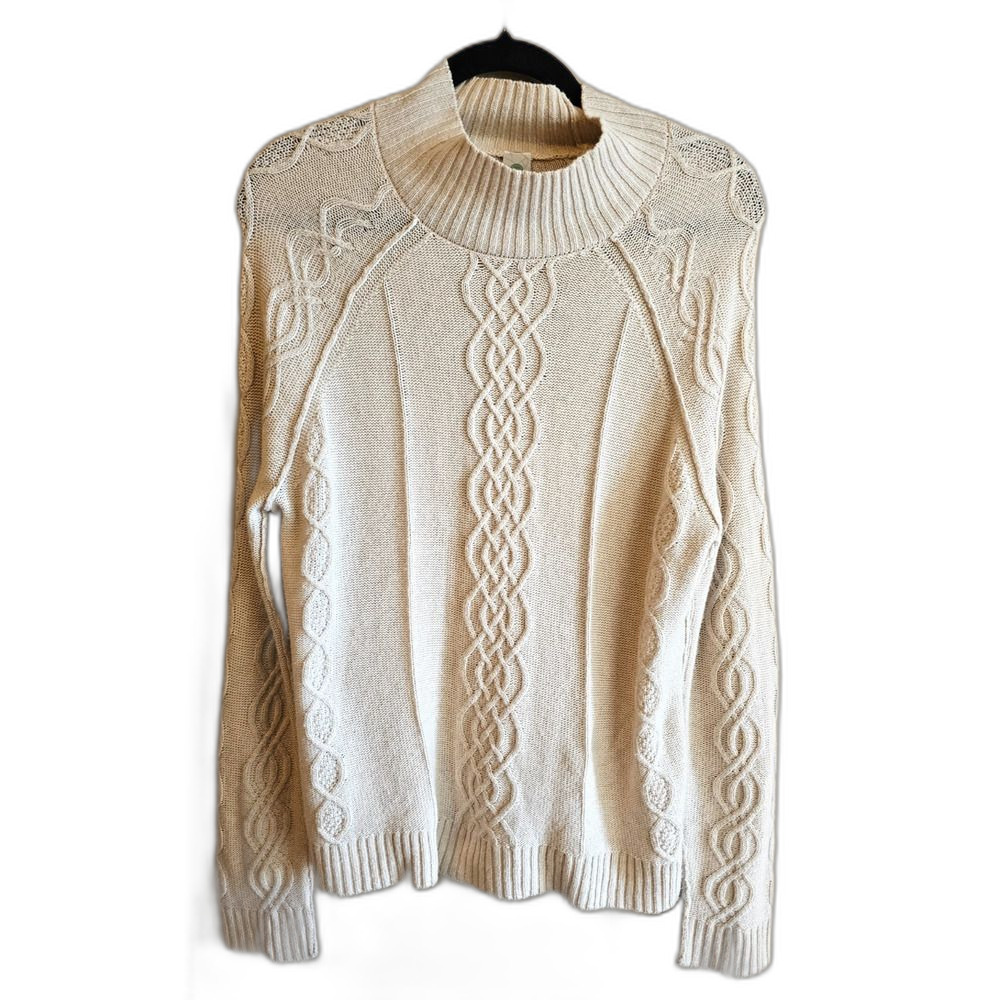 cashmere,wool blend cable knit sweater fisherman core, S-Adventura
